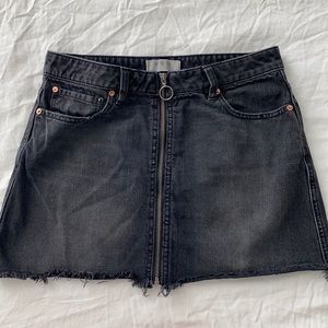 We the Free Denim Zip Up Skirt